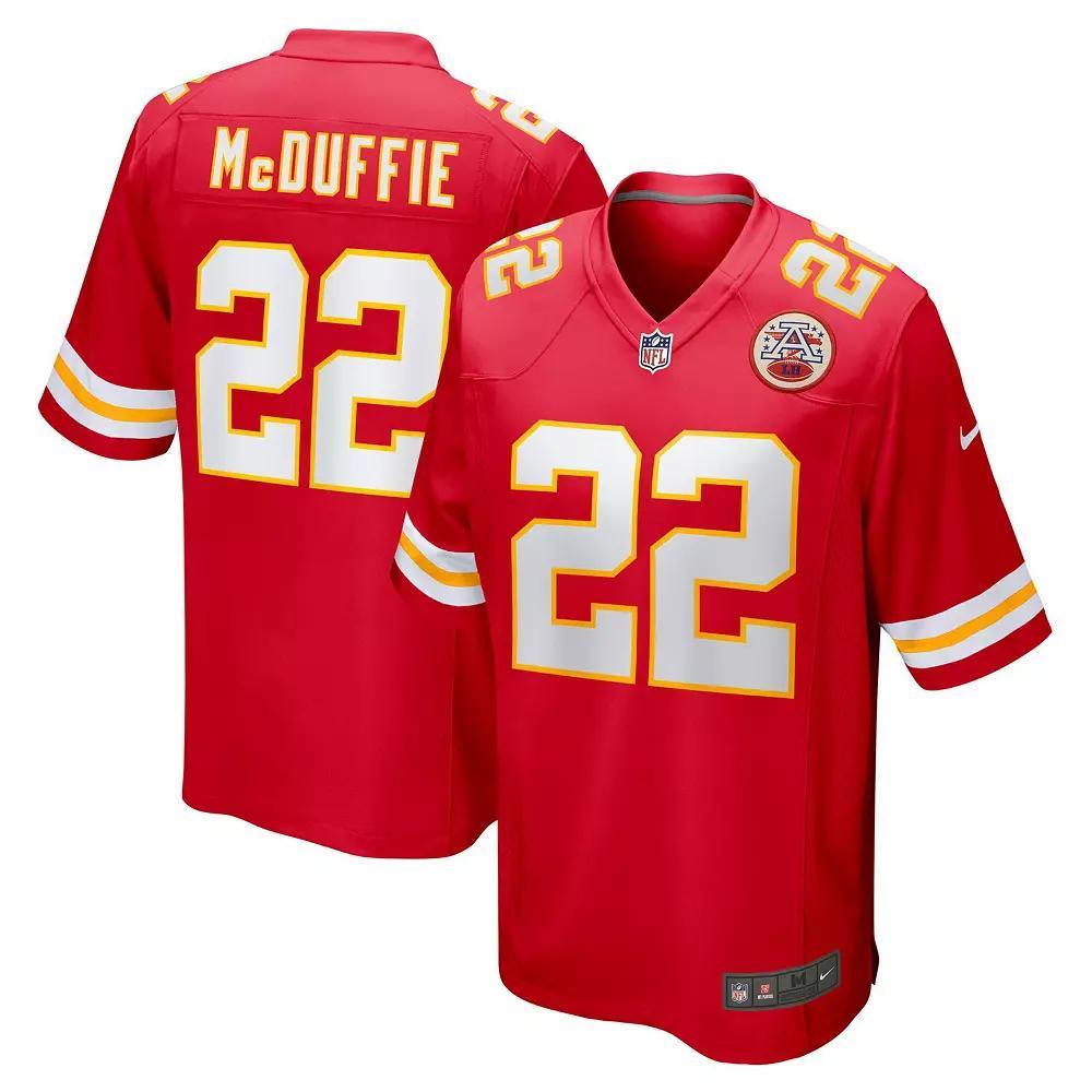 Men's Nike Trent McDuffie Red Kansas City Chiefs Game Jersey,  Product Image