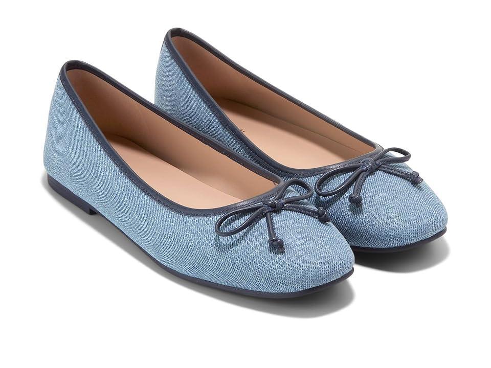 Cole Haan Yara Soft Ballet (Light Denim/Navy Blazer Leather) Women's Flat Shoes Product Image