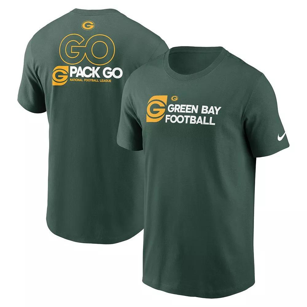 Men's Nike Green Green Bay Packers Outline T-Shirt,  Product Image