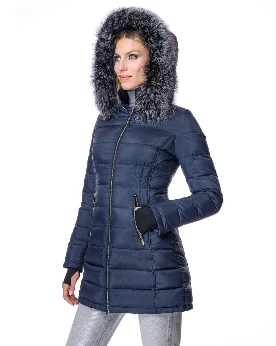 Poly Blend Jacket with Detachable Fox Trimmed Hood Product Image