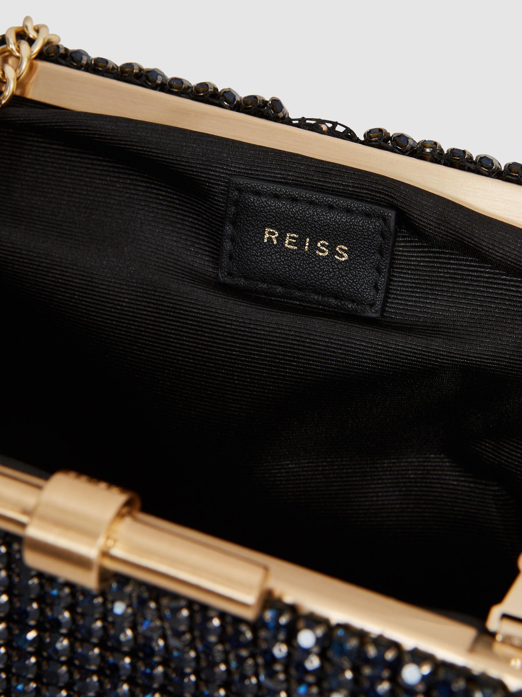 Embellished Clutch Bag in Navy Product Image