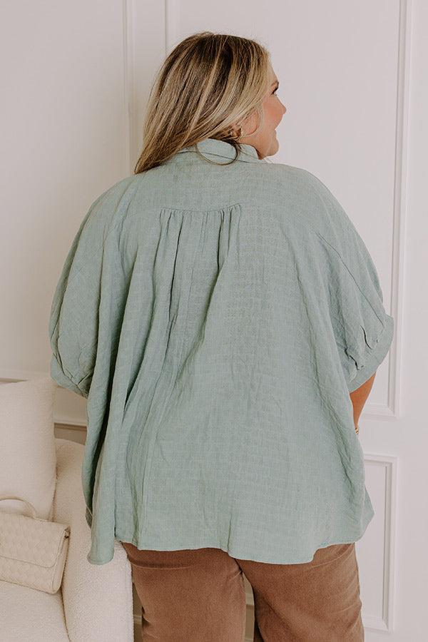 Fit Check Oversized Button Up in Blue Curves Product Image