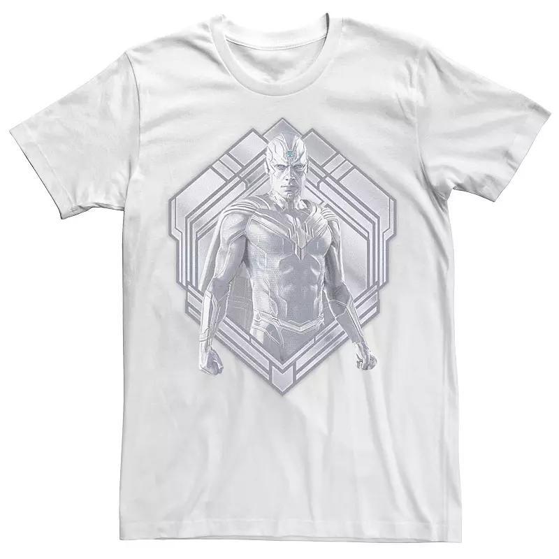 Men's Marvel WandaVision The Vision White Appearance Geometric Tee,  Product Image