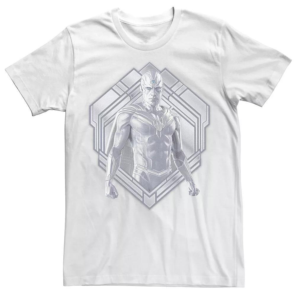 Men's Marvel WandaVision The Vision White Appearance Geometric Tee,  Product Image