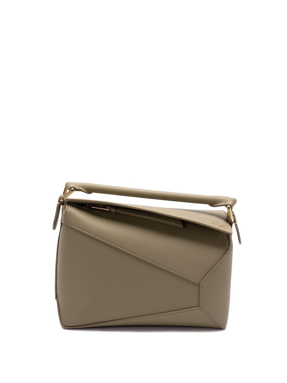 LOEWE Mini Puzzle Shoulder Bag In Green Product Image