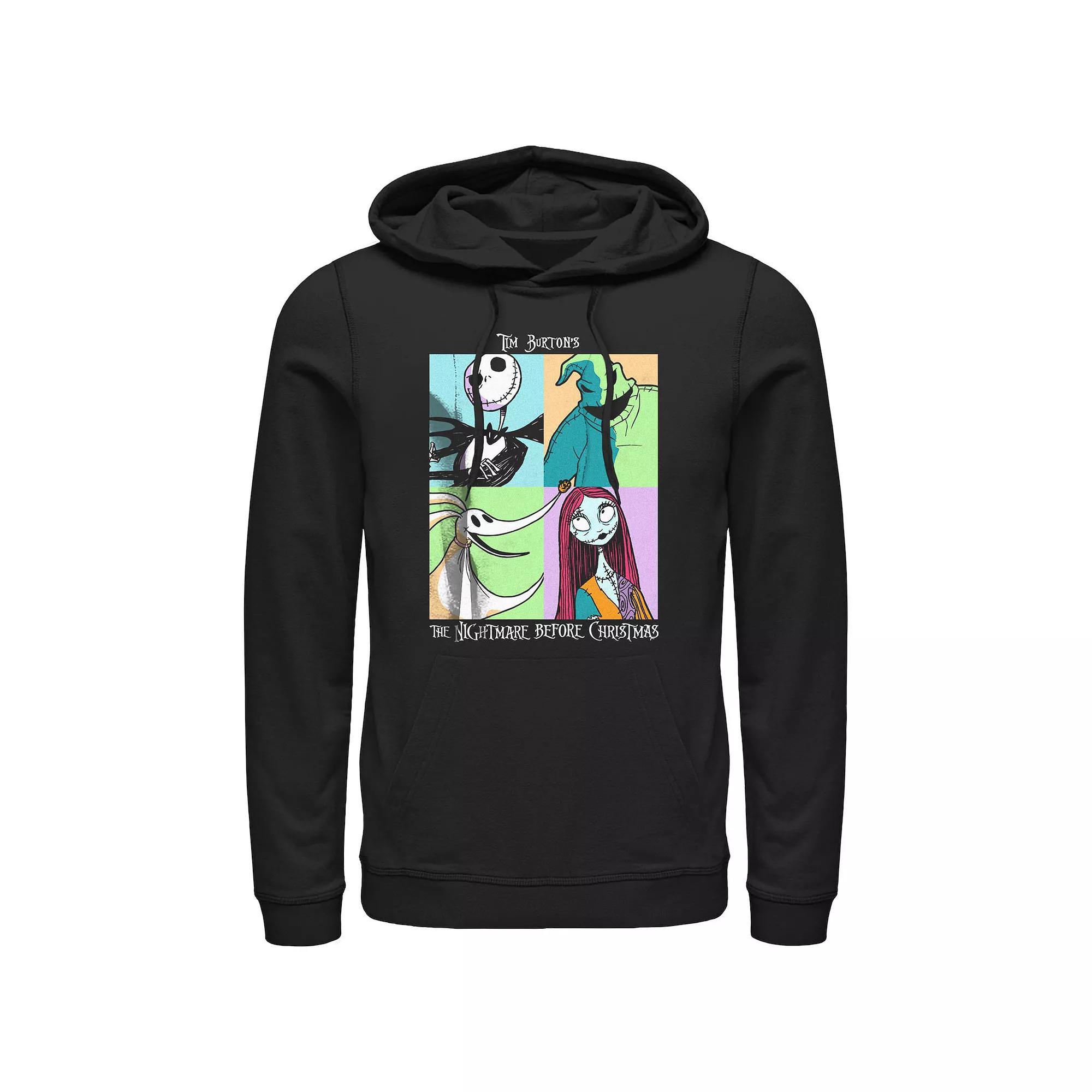 Disney's The Nightmare Before Christmas Pop Art Poster Men's Graphic Hoodie, Size: Large, Black Product Image