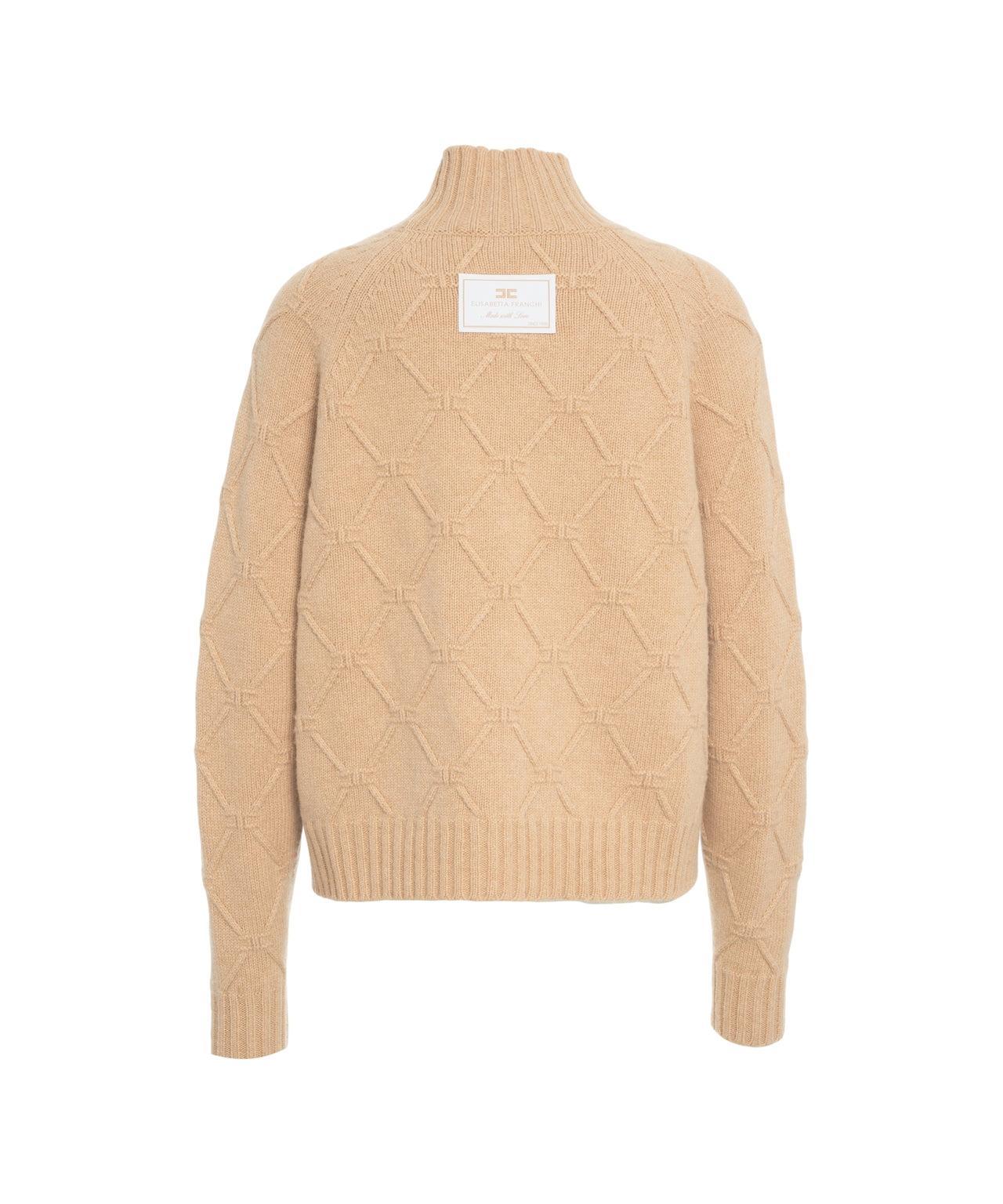 High neck wool sweater Product Image