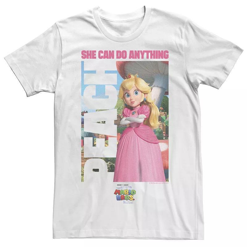 Mens The Super Mario Bros. Movie Princess Peach She Can Do Anything Graphic Tee Product Image