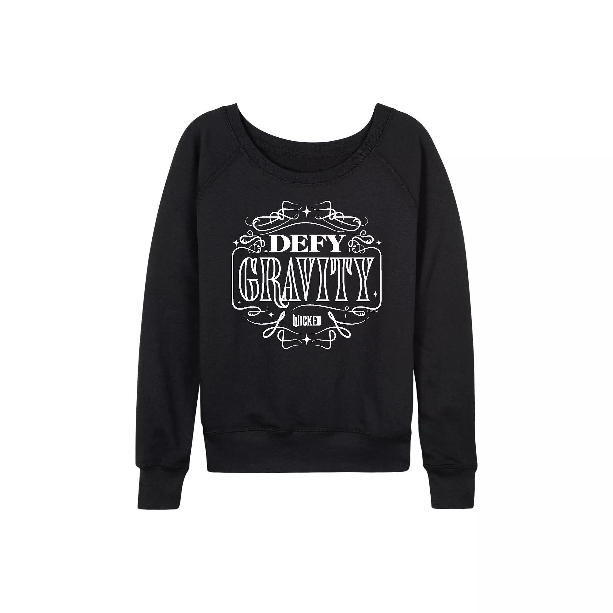 Women's Wicked Defy Gravity French Terry Long Sleeve Tee, Size: Medium, Black Product Image