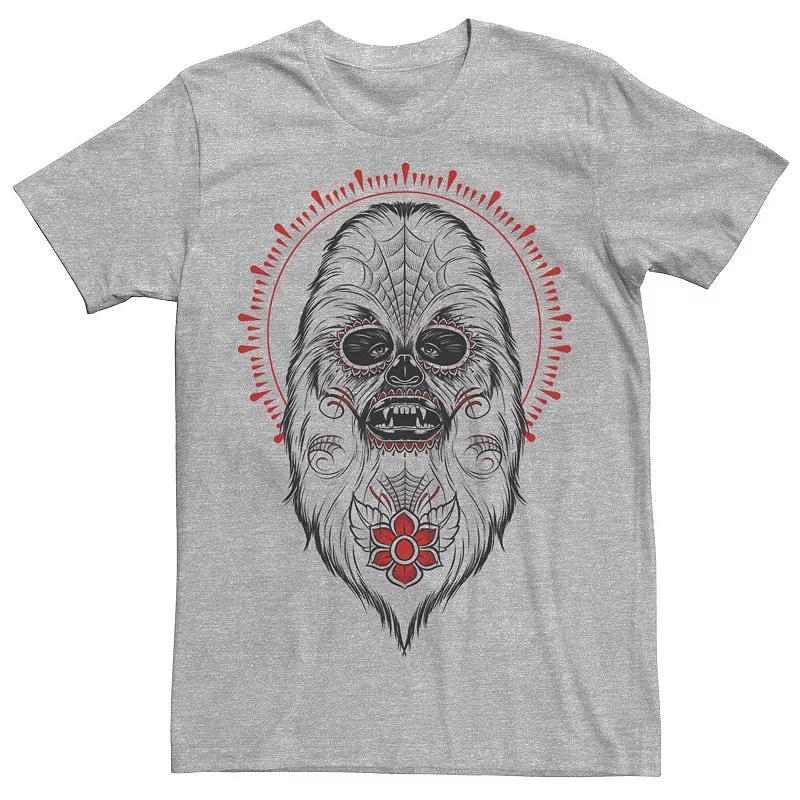 Men's Star Wars Day of the Dead Chewbacca Tee, Size: XXL, Athletic Grey Product Image