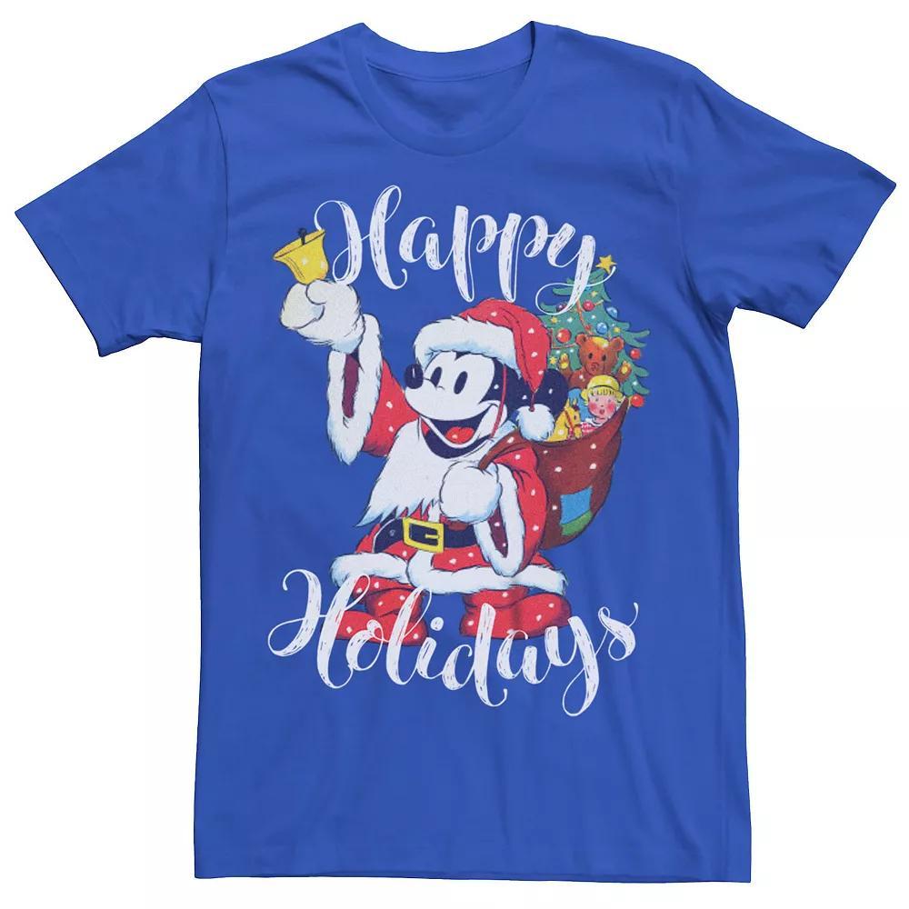 Disney's Mickey Mouse Men's Santa Claus Happy Holidays Tee, Size: XXL, Royal Product Image