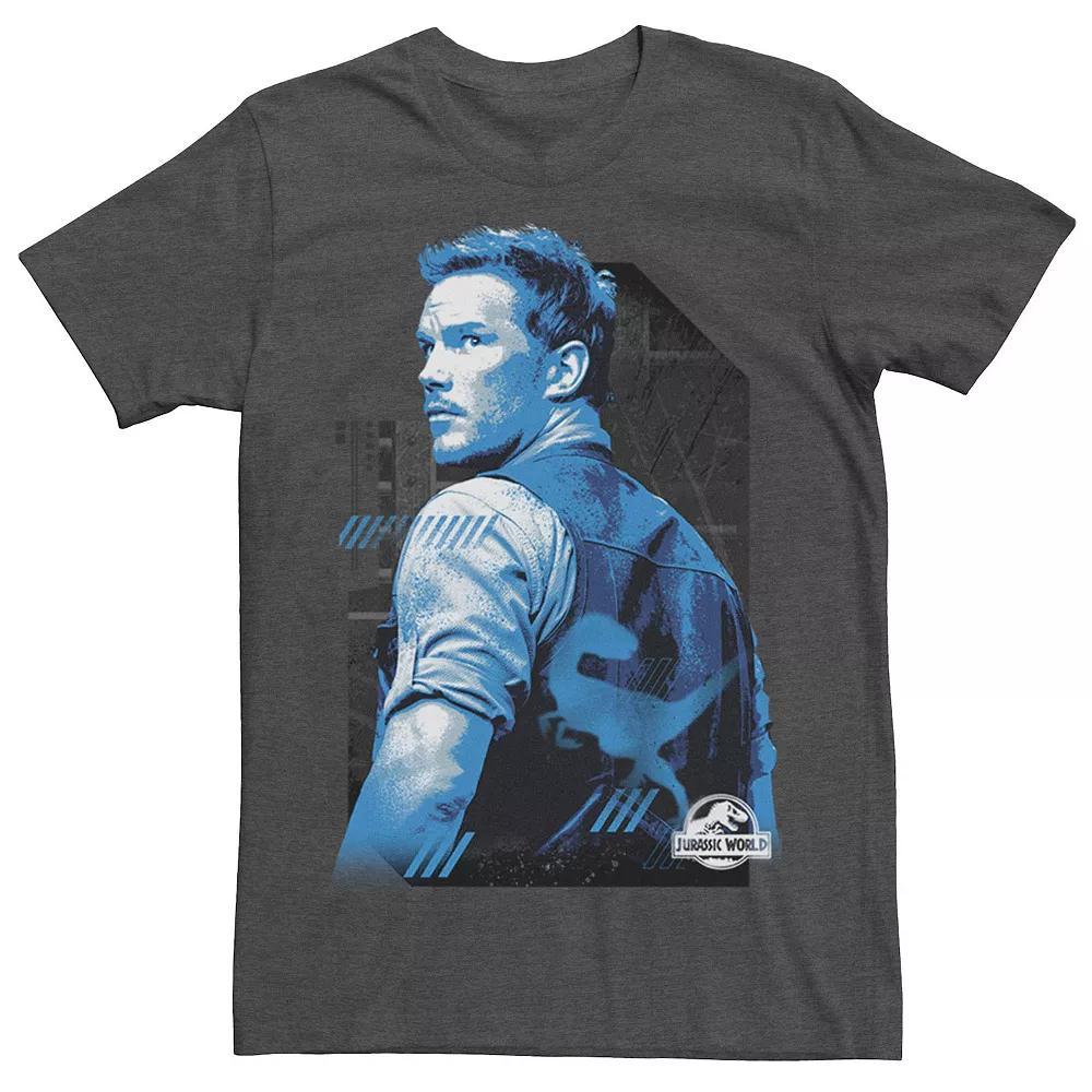 Men's Jurassic World Owen Blue Tone Portrait Tee,  Product Image