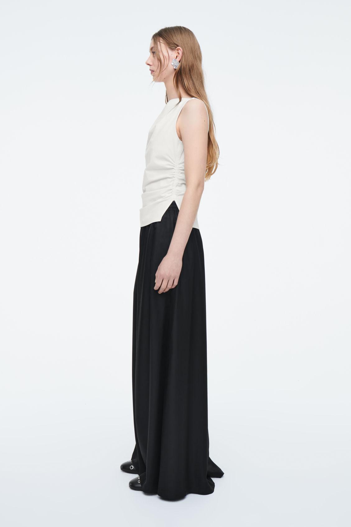 TWILL PALAZZO PANTS Product Image