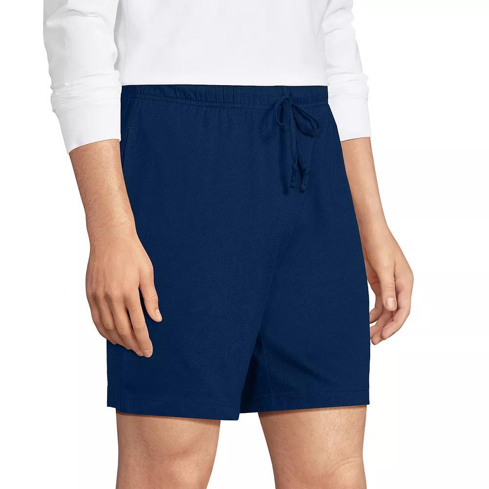 Men's Lands' End Knit Jersey Pajama Shorts, Size: XL, Pale Grey Blue Product Image