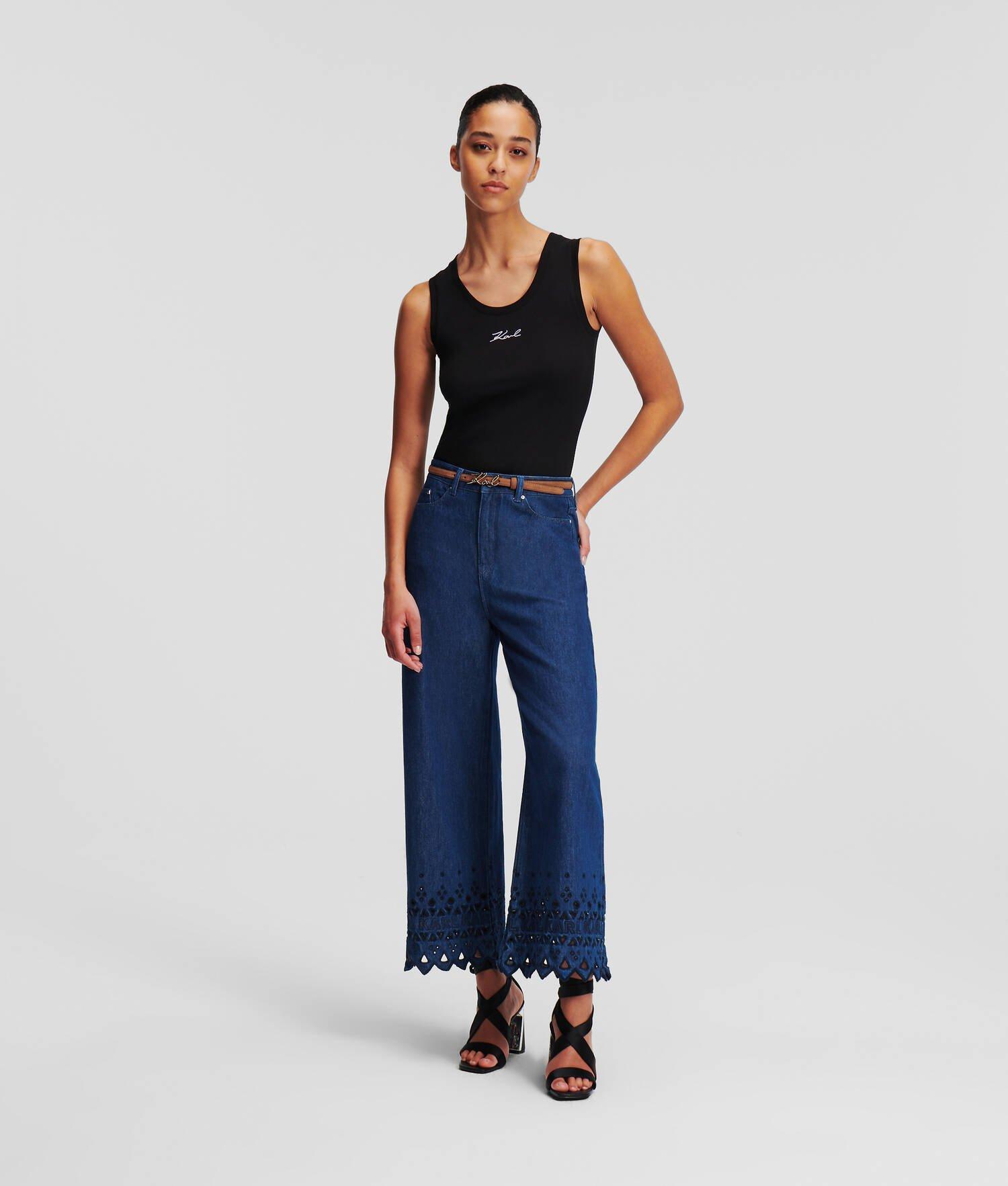 BRODERIE ANGLAISE CULOTTES JEANS Product Image