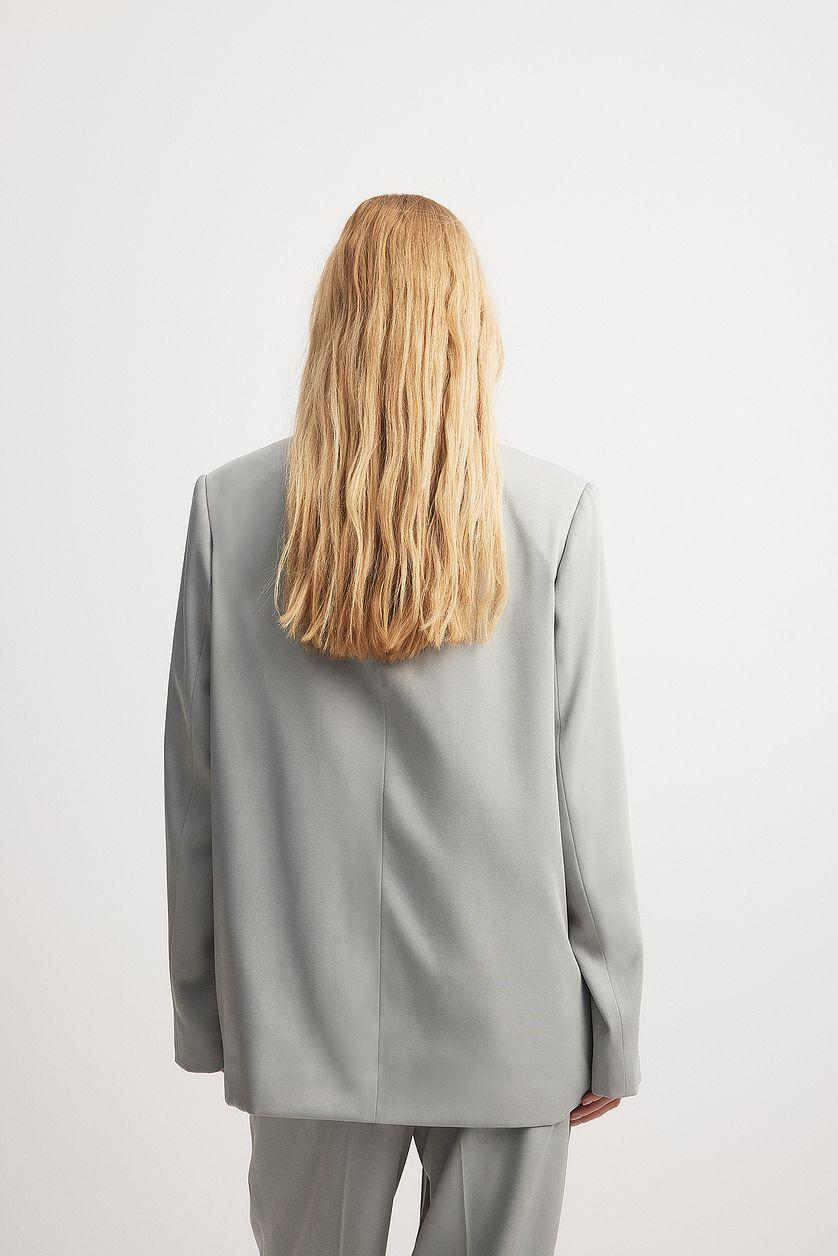 Straight Oversized No Lapel Blazer Product Image