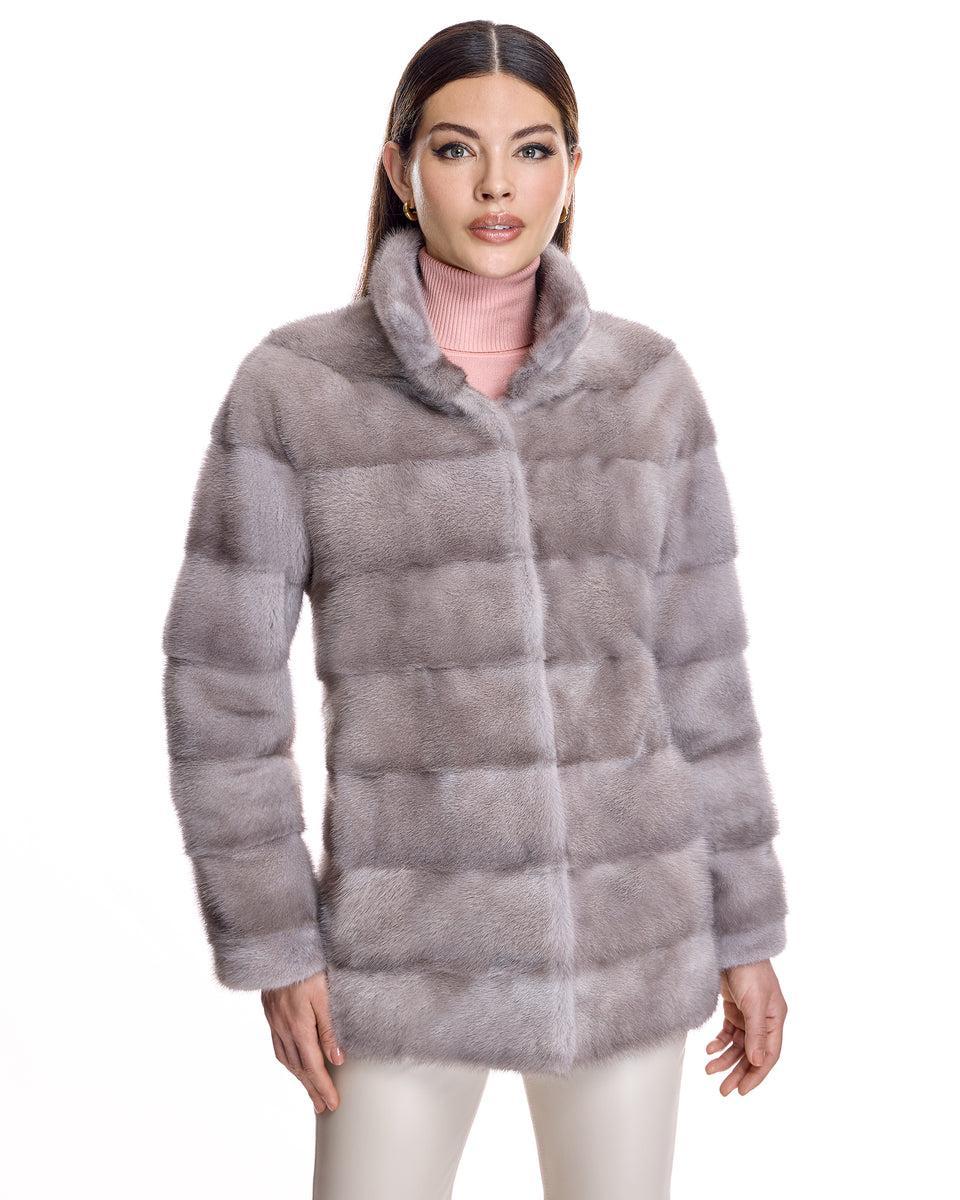 HORIZONTAL MINK JACKET Product Image