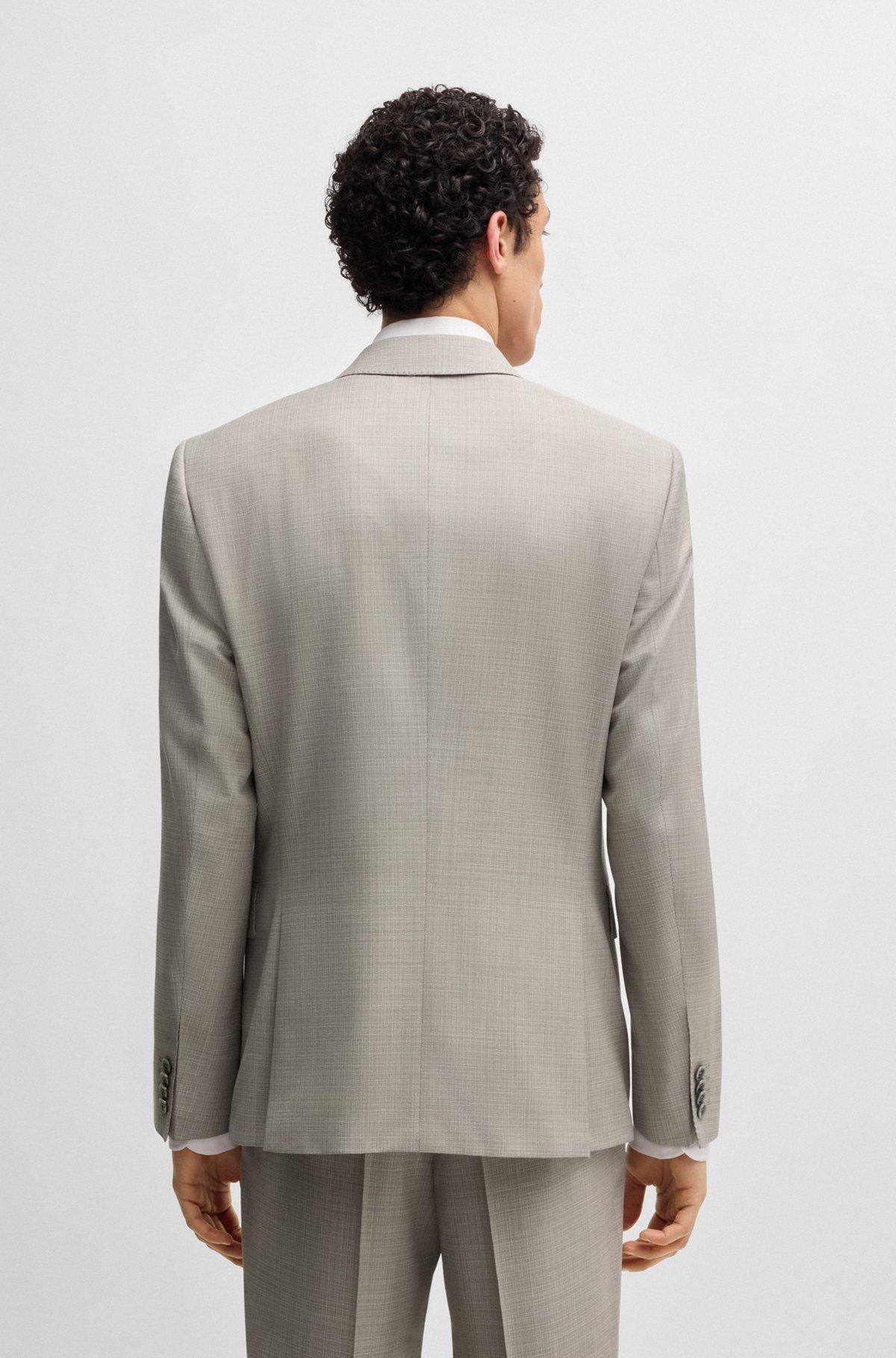 Slim-fit suit in patterned wool Product Image