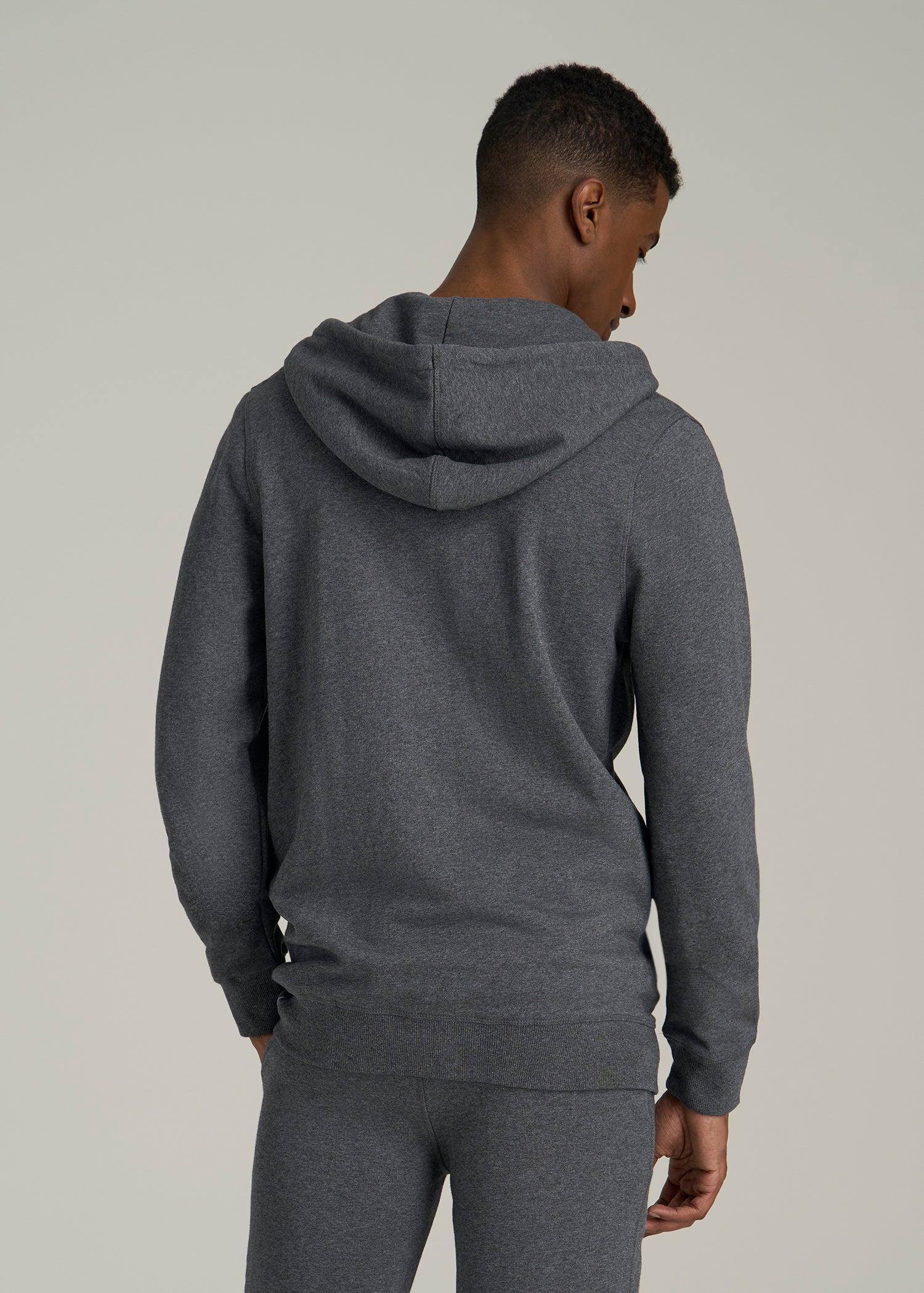 Wearever 2.0 French Terry Full-Zip Hoodie for Tall Men in Charcoal Mix Male Product Image