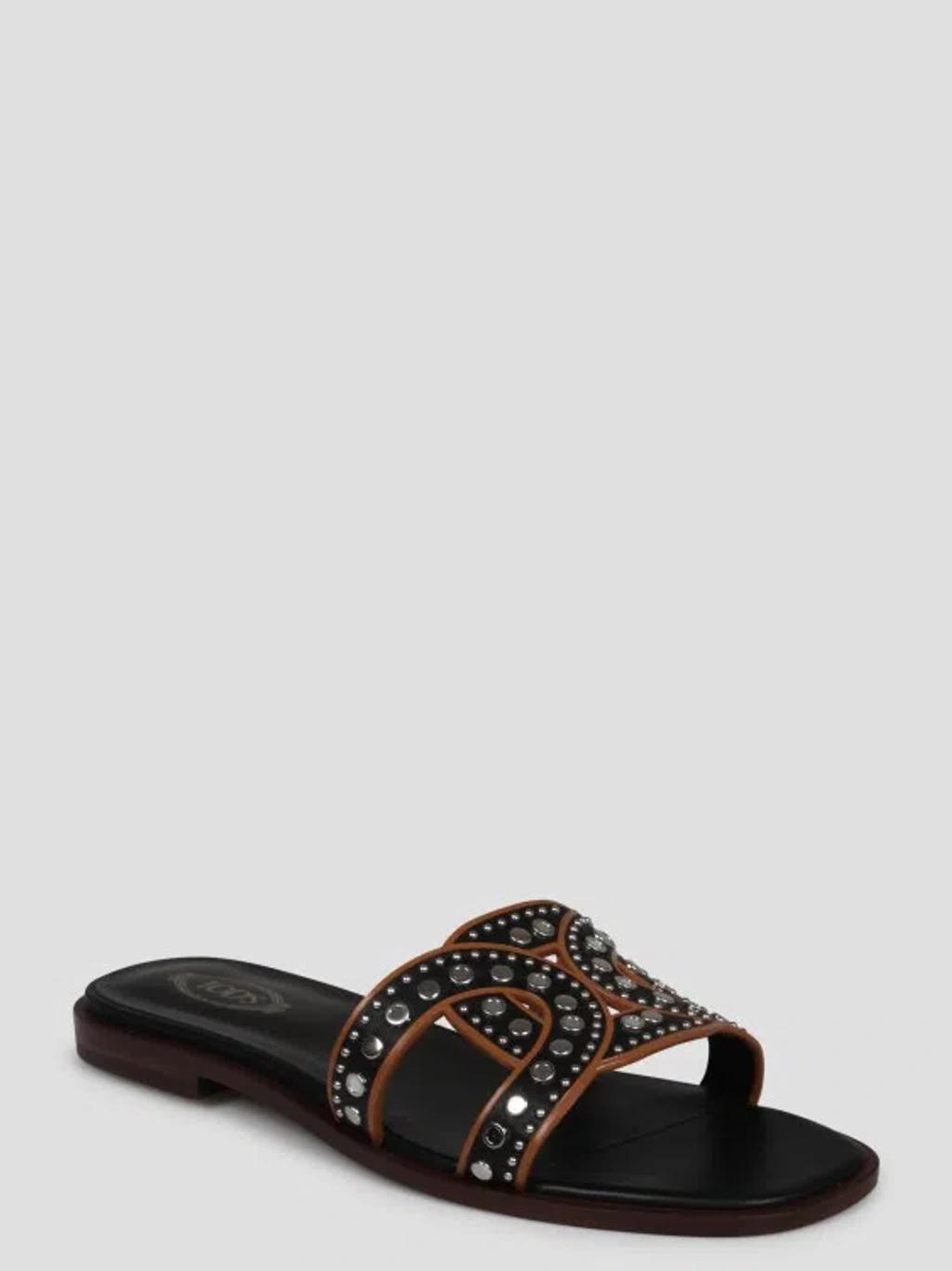 TOD'S Maxi Catena Sandals In Black Product Image