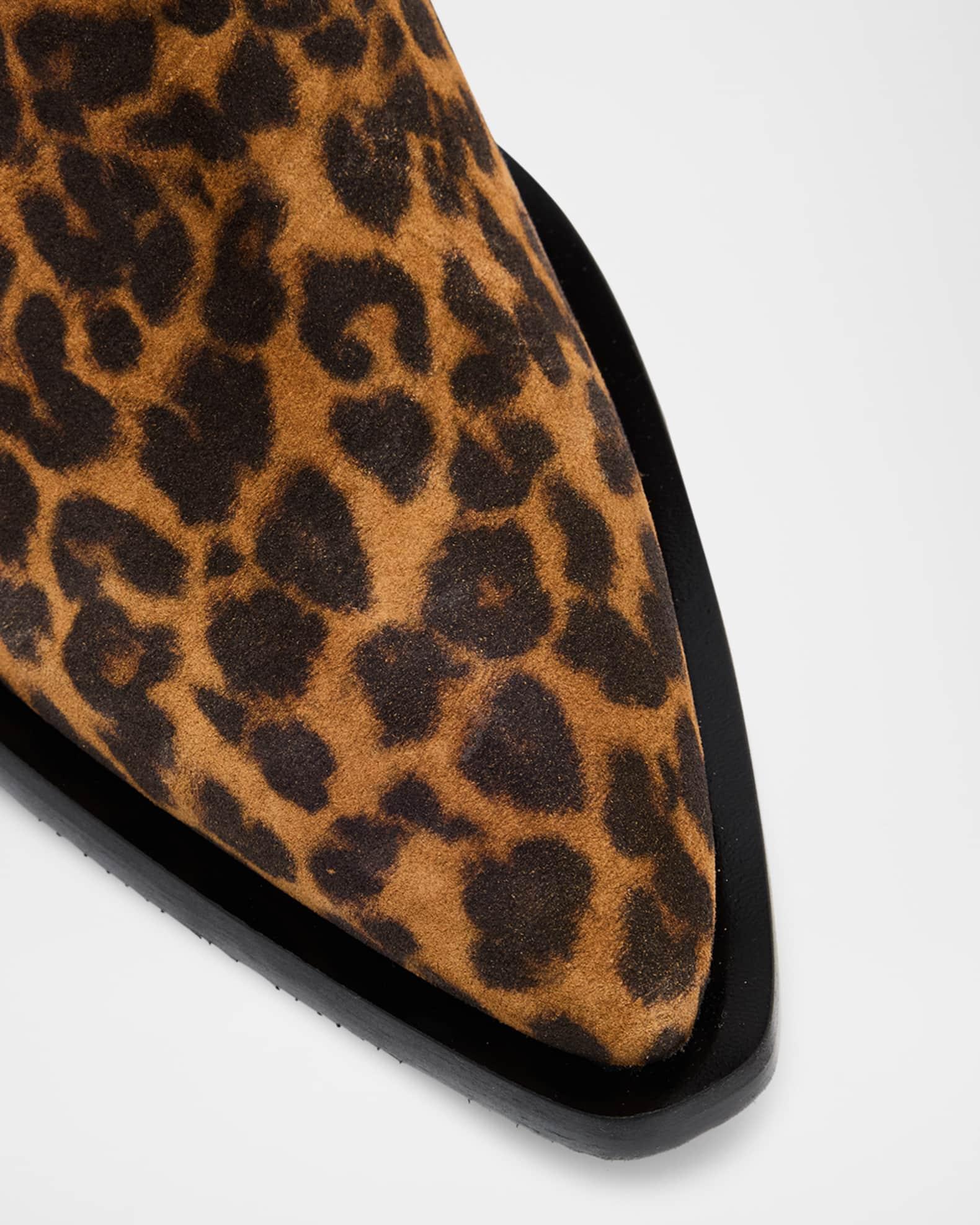 Felix Leopard-Printed Suede Western Boots Product Image