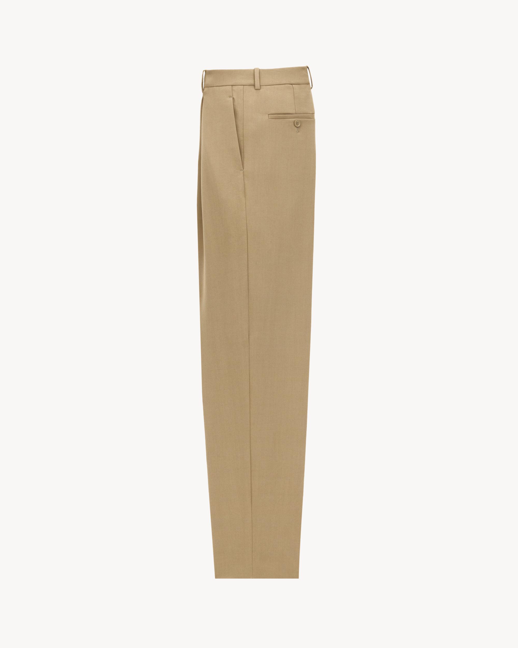 high-waisted pants in wool gabardine Product Image