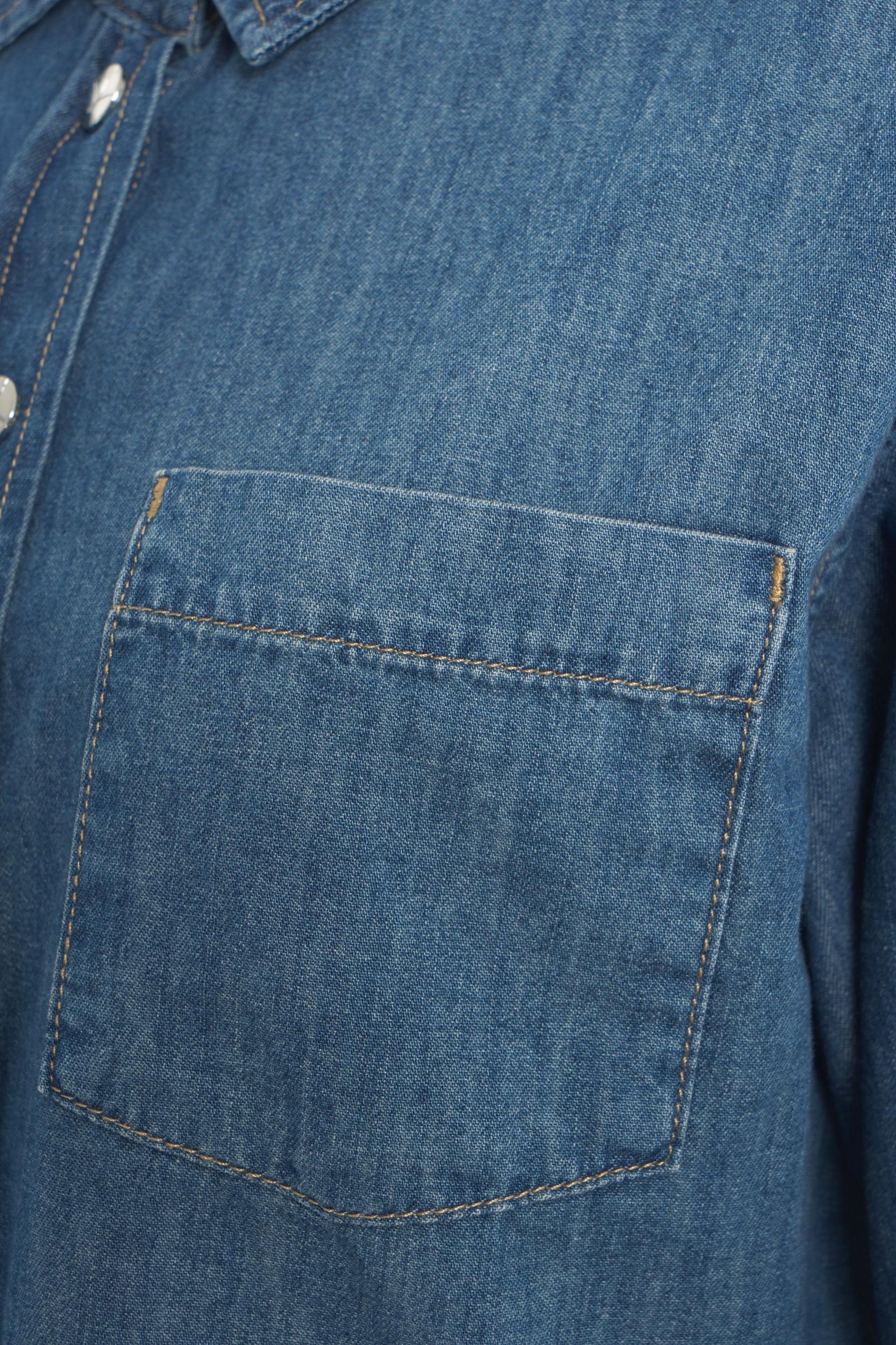 Cropped denim blouse Product Image