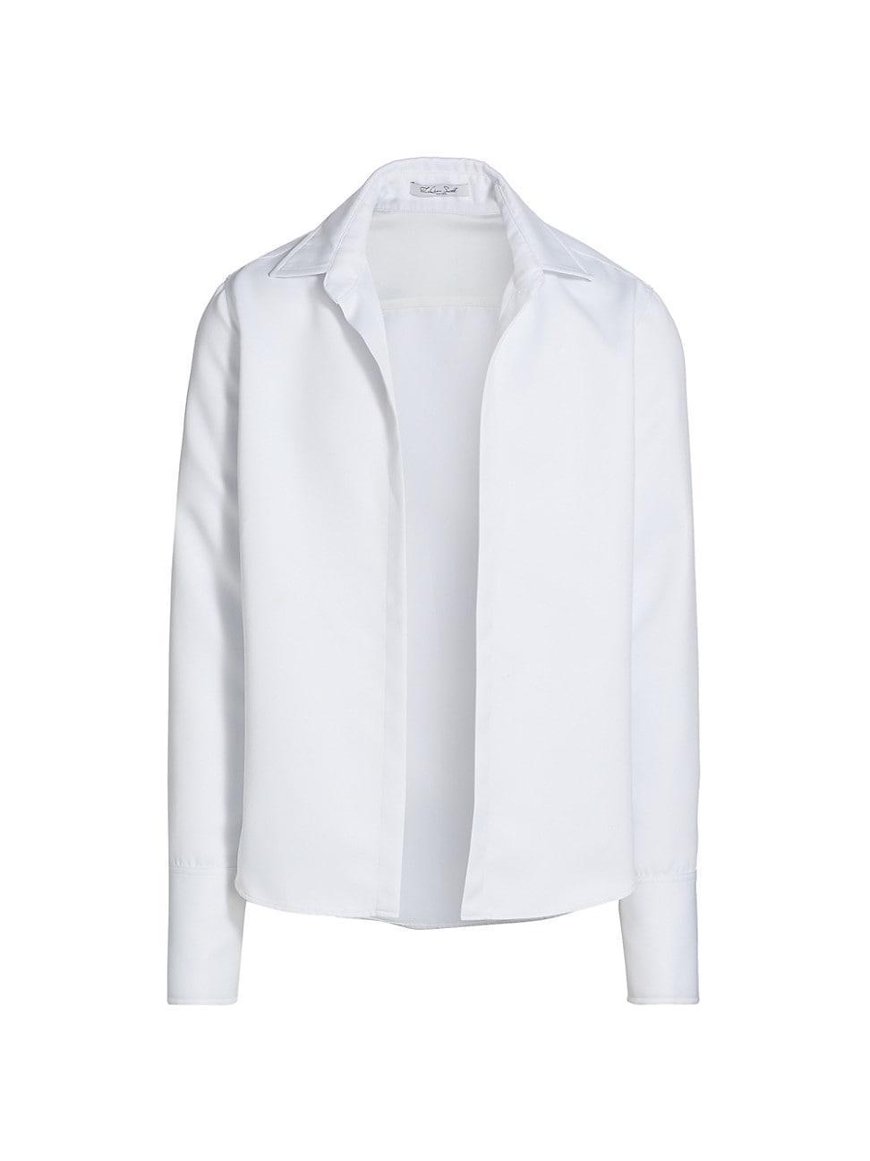 Mens Open Chest Matte Satin Dress Shirt Product Image