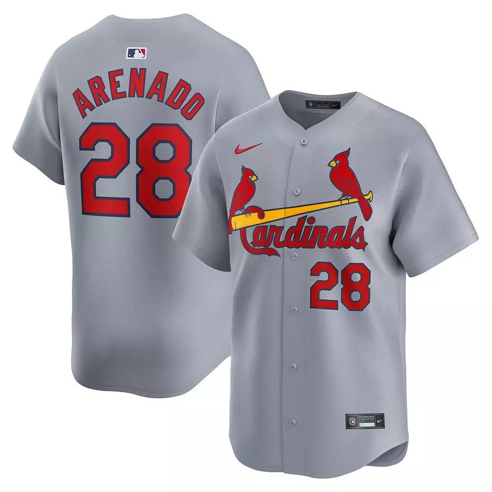 Men's Nike Nolan Arenado Gray St. Louis Cardinals Away Limited Player Jersey, Size: Medium, Grey Product Image