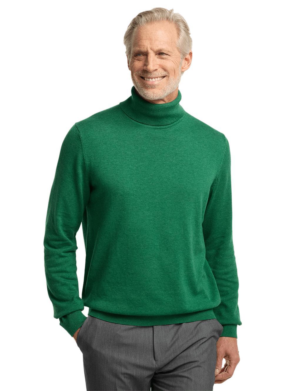 Supima Cotton Turtleneck - Blue Product Image