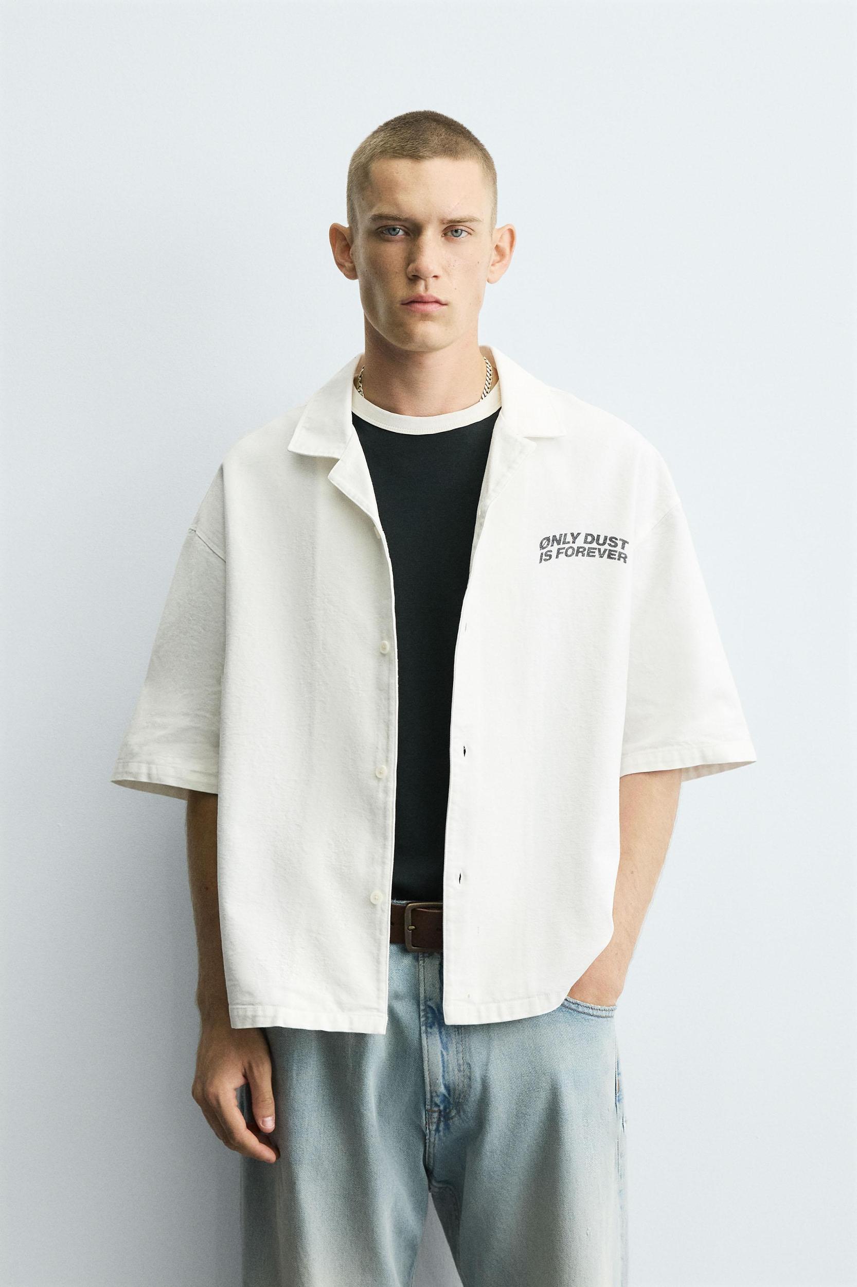 TEXTURED PRINT SHIRT Product Image