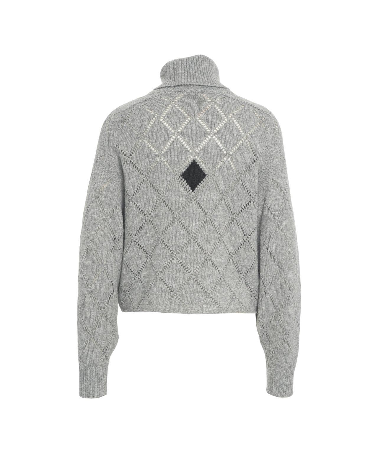 Turtleneck sweater with openwork details Product Image