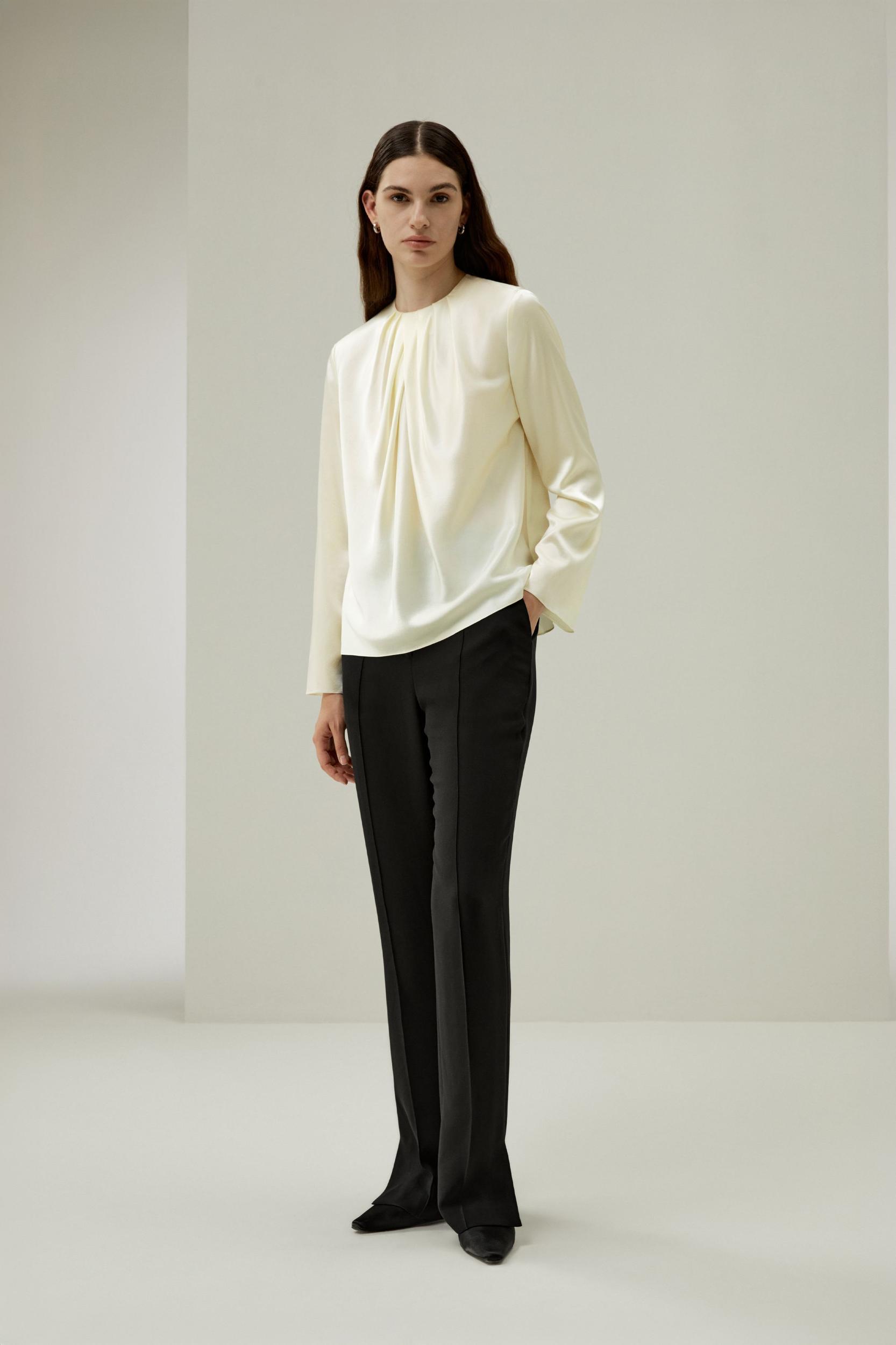 LILYSILK Silk Tops - for Women - Navy Blue 100% Natural Pure Silk - Comfort and Style Long Sleeves Shirts XL Product Image