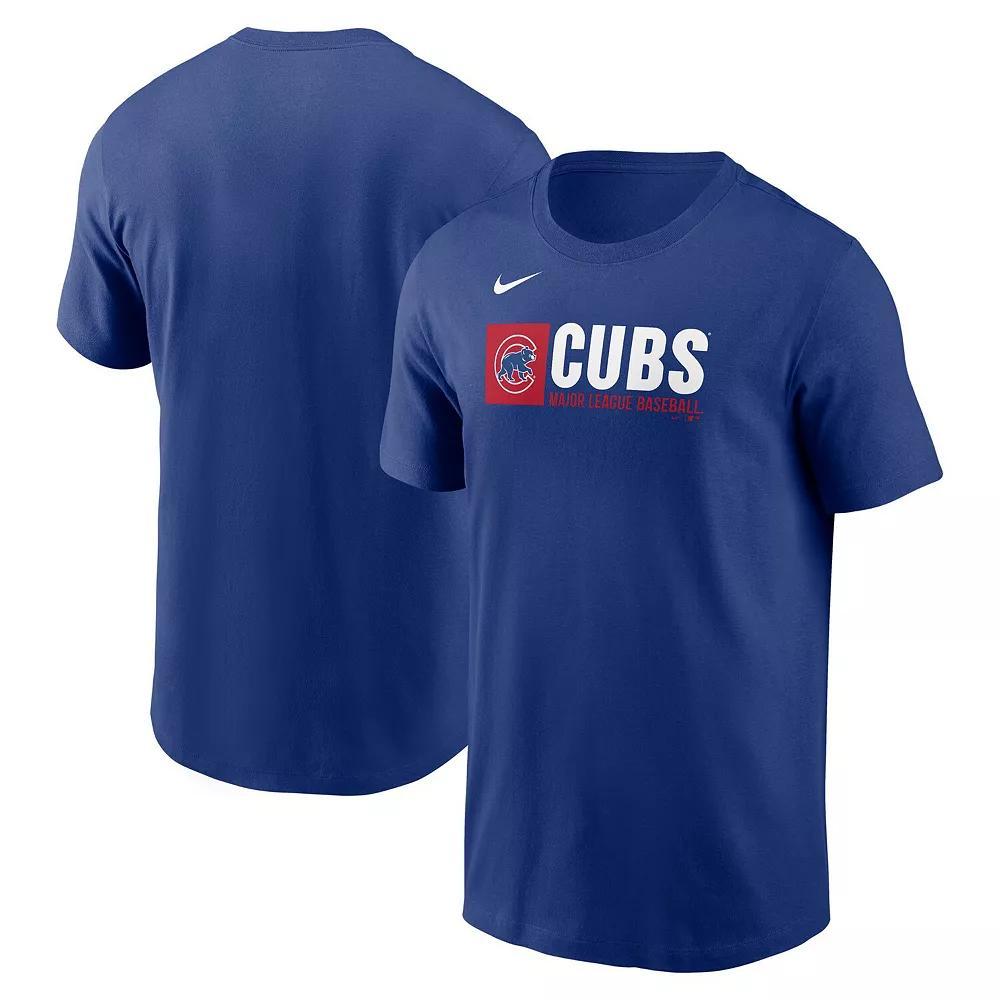 Men's Nike Royal Chicago Cubs Team Block T-Shirt,  Product Image