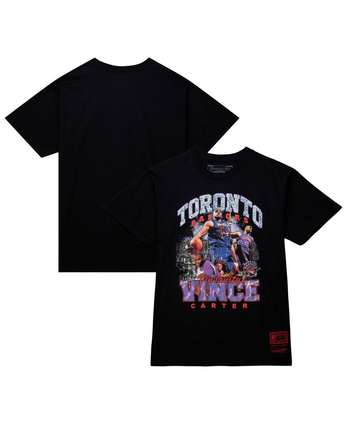 Mens Mitchell & Ness Vince Carter Black Toronto Raptors Hardwood Classics Bling Concert Player T-Shirt Product Image