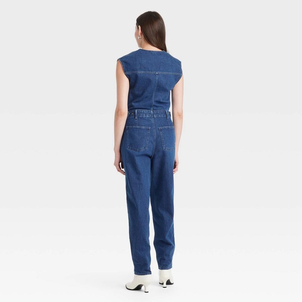 Womens Tailored Jumpsuit - Universal Thread Dark Wash 00 Product Image