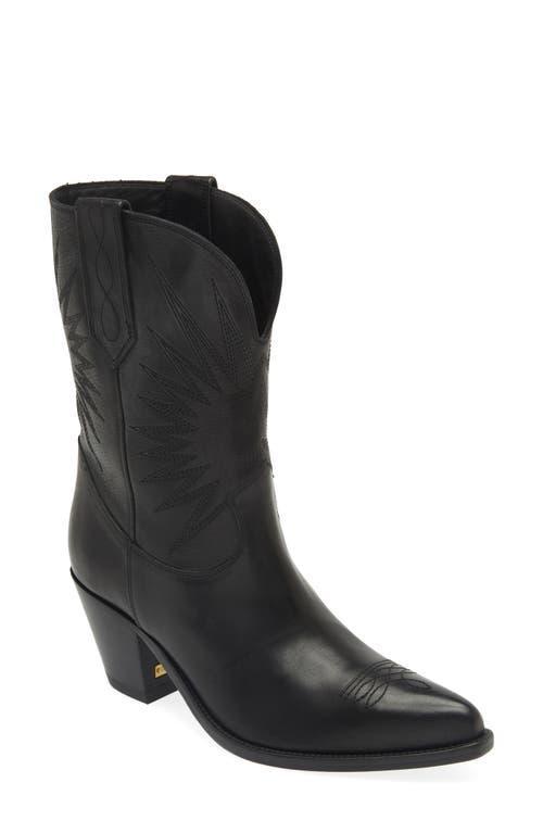 GOLDEN GOOSE Wish Star Western Boot In Black Product Image