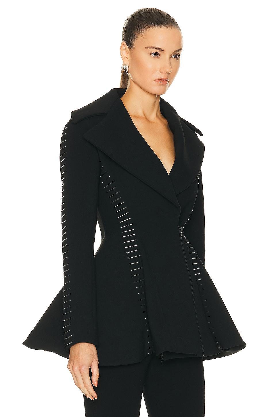 ALAA Fitted Jacket in Black Product Image