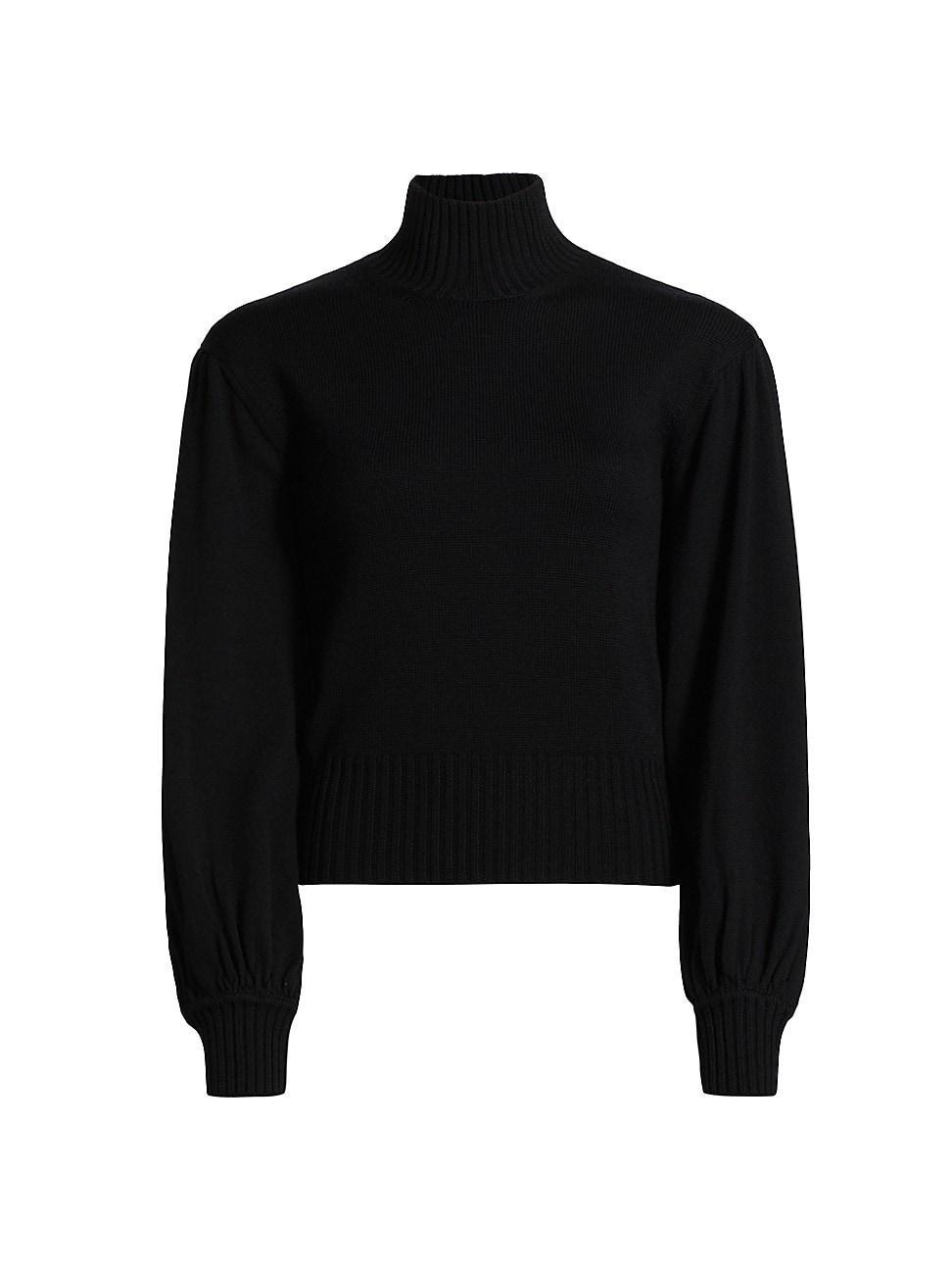 Womens Virgin Wool Turtleneck Sweater Product Image