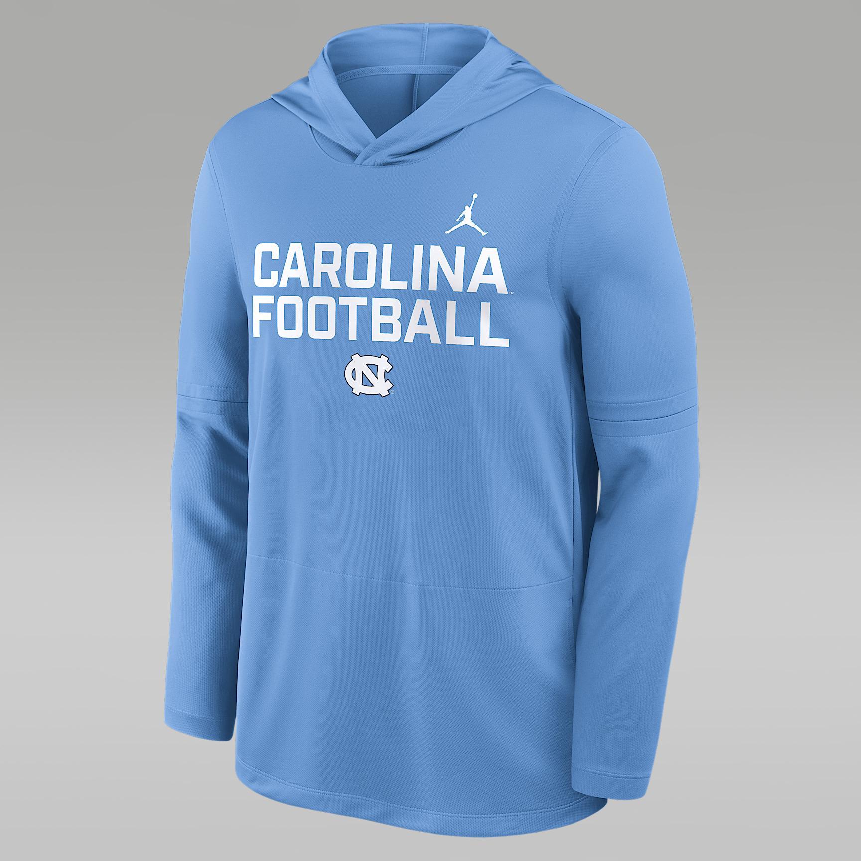 Mens North Carolina Sideline Jordan Brand Dri-FIT College Long-Sleeve Hooded Top | 0JB94EYNCN-7XL Product Image