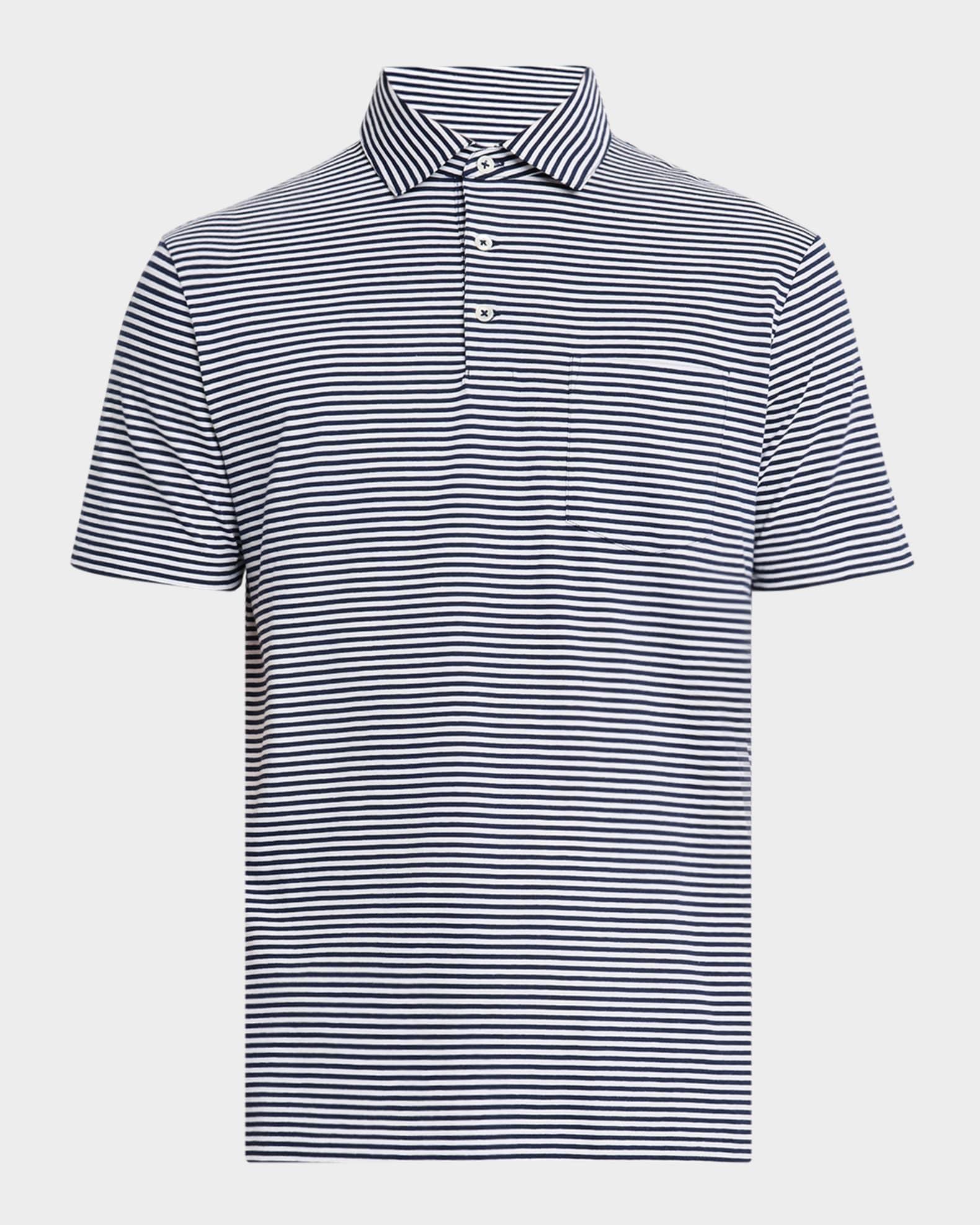 Mens Standard-Fit Lisle Polo Shirt Product Image