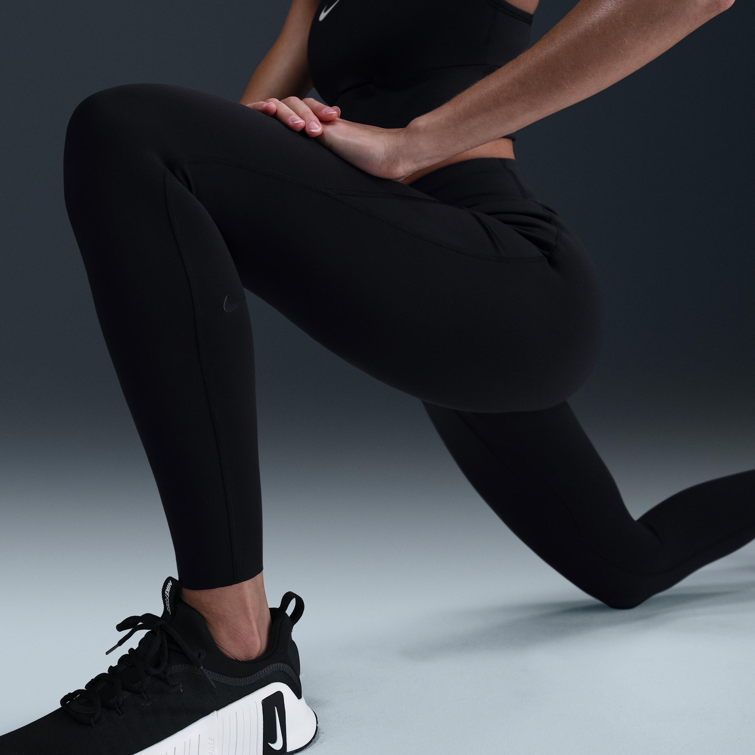 Nike Womens Universa High-Waisted 7/8 Leggings with No Front Seam | HQ6813-010 Product Image