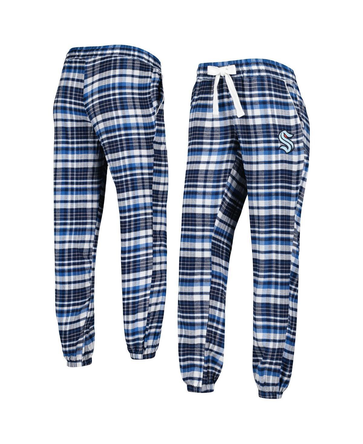 Womens Concepts Sport Deep Sea Blue Seattle Kraken Mainstay Flannel Pants Krk Blue Product Image