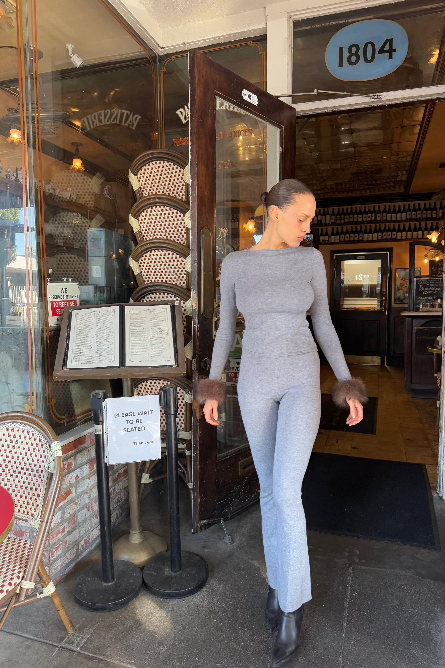 ALIA PANT - HEATHER GREY Product Image