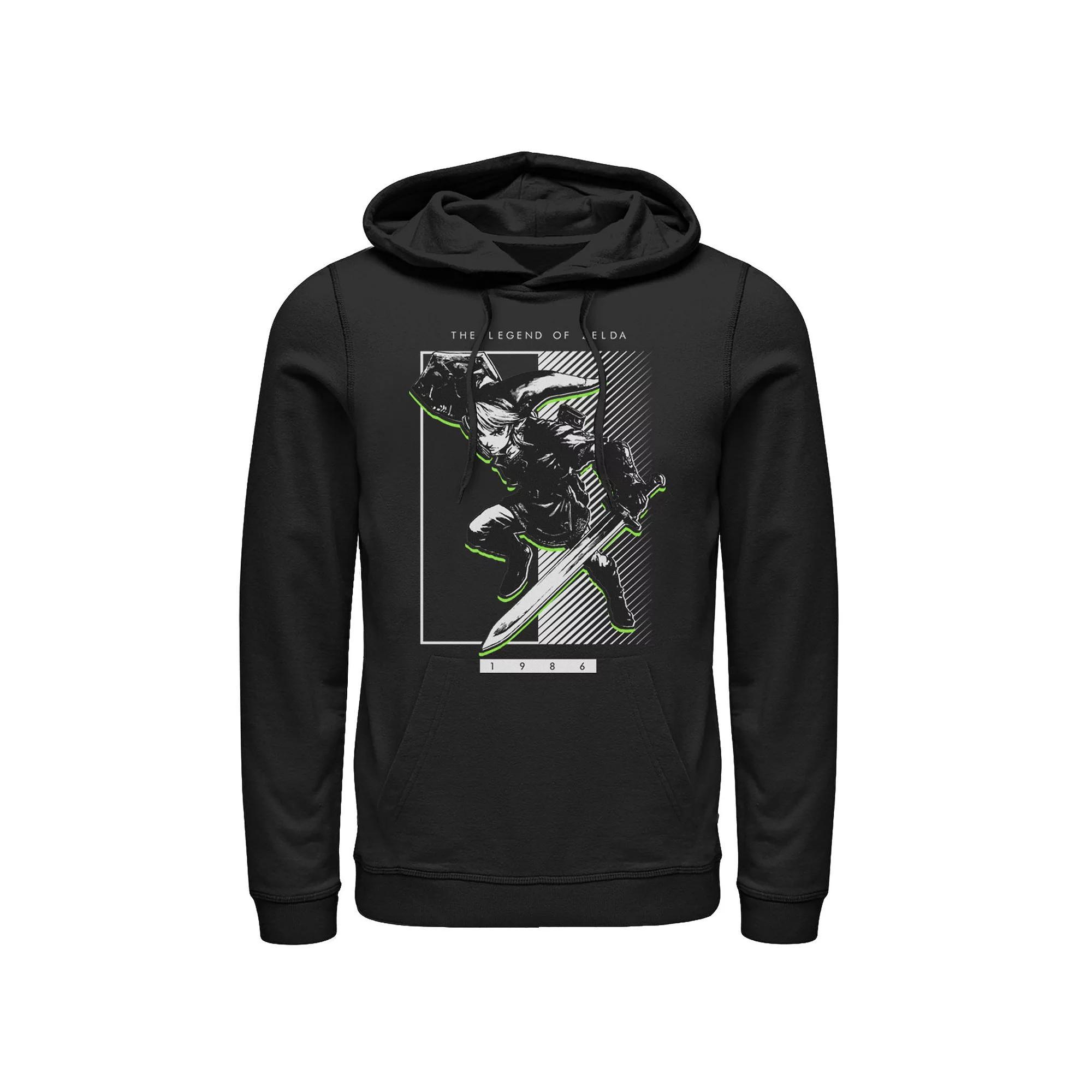 Men's Nintendo The Legend Of Zelda Higlighted Portrait Hoodie, Size: XXL, Black Product Image