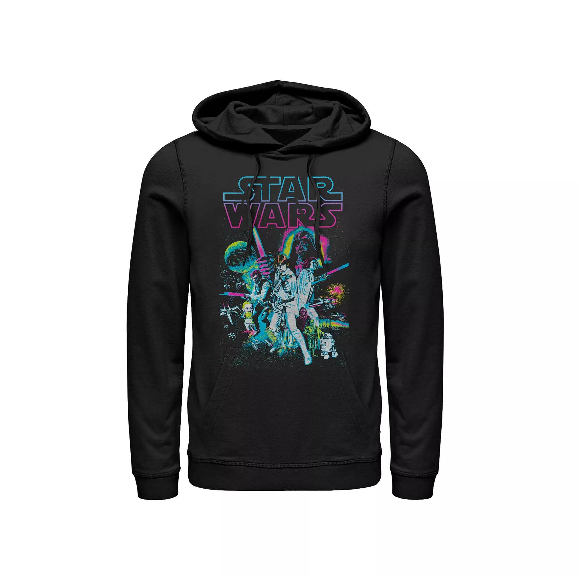 Men's Star Wars A New Hope Neon Poster Hoodie,  Product Image