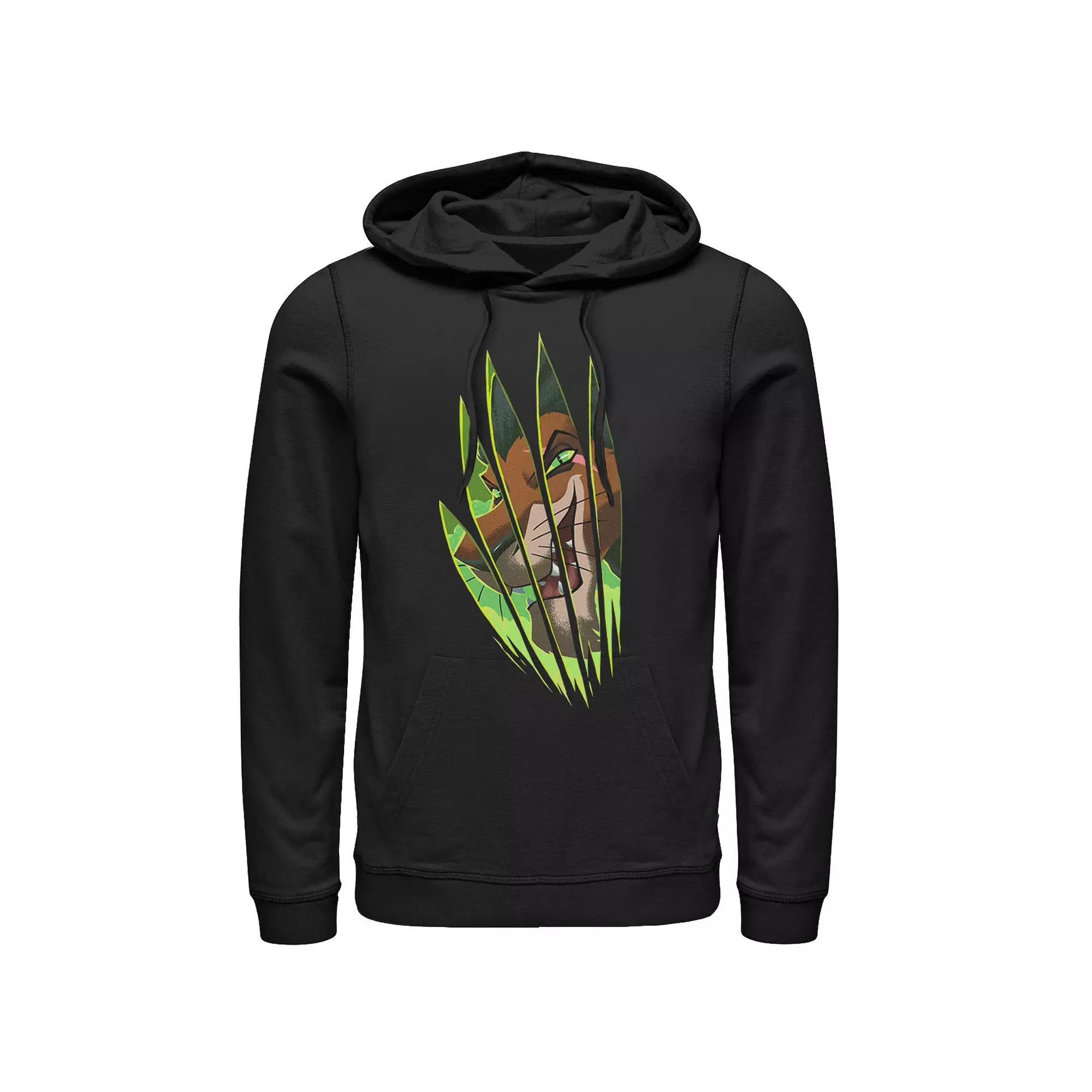 Disney's Lion King Scar Slash Portrait Men's Hoodie, Size: XL, Black Product Image
