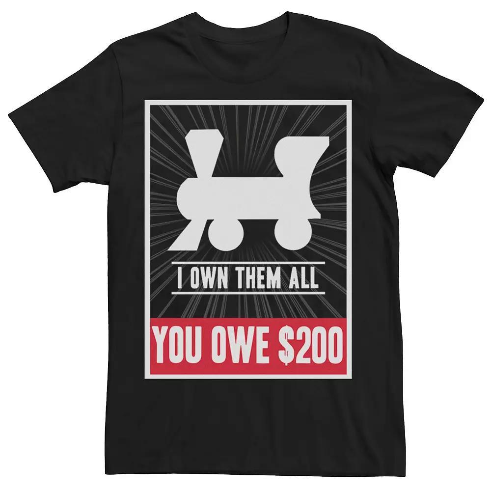 Men's Monopoly Railroads I Own Them All You Owe $200 Tee,  Product Image
