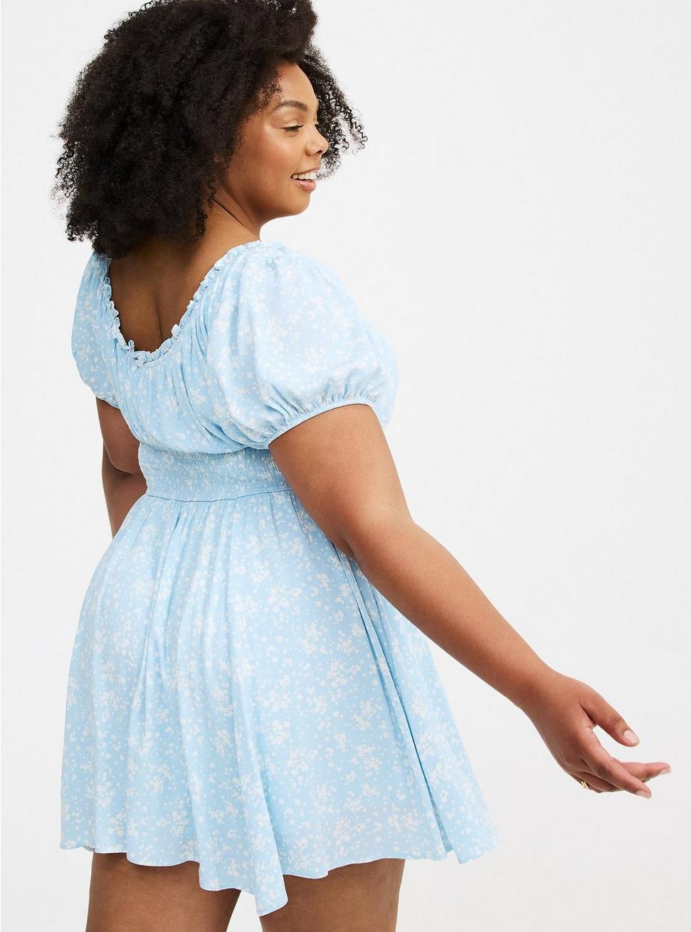 Crinkle Gauze Puff Sleeve Romper Product Image