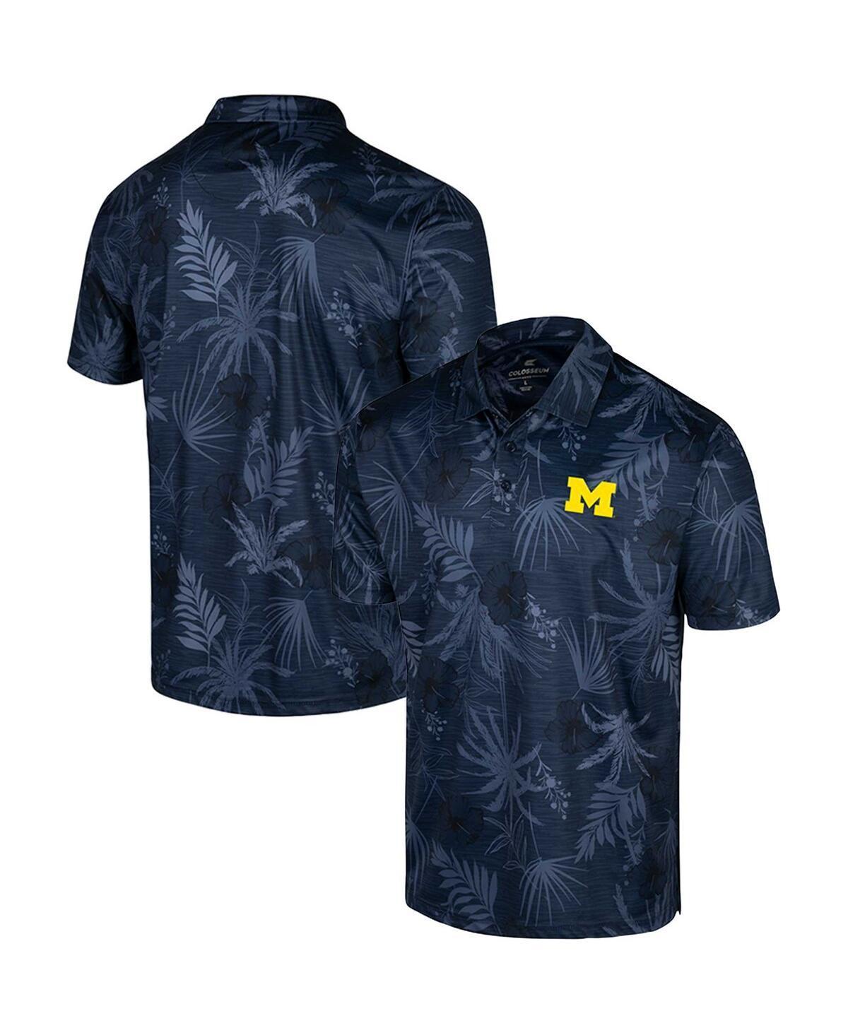 Mens Colosseum Notre Dame Fighting Irish Big & Tall Palms Polo Blue Product Image